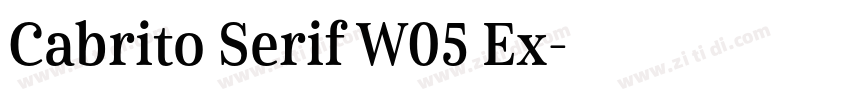 Cabrito Serif W05 Ex字体转换